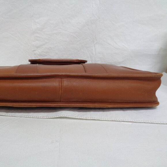 COACH Vintage 1980s Slim Briefcase Tan 17" x 11" - Picture 8 of 15